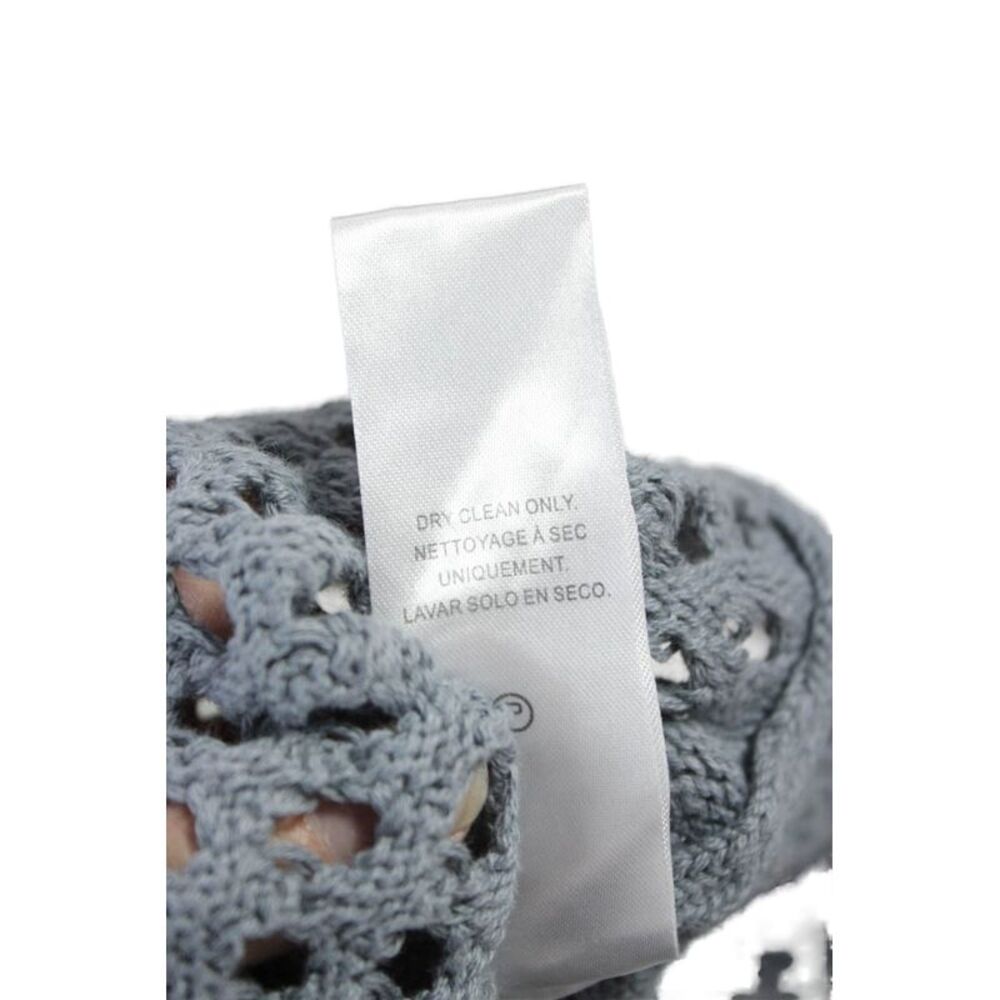 Splendid Women Cardigan V Neck Short Sleeve 100% Cotton Gray Size S - Picture 6 of 6